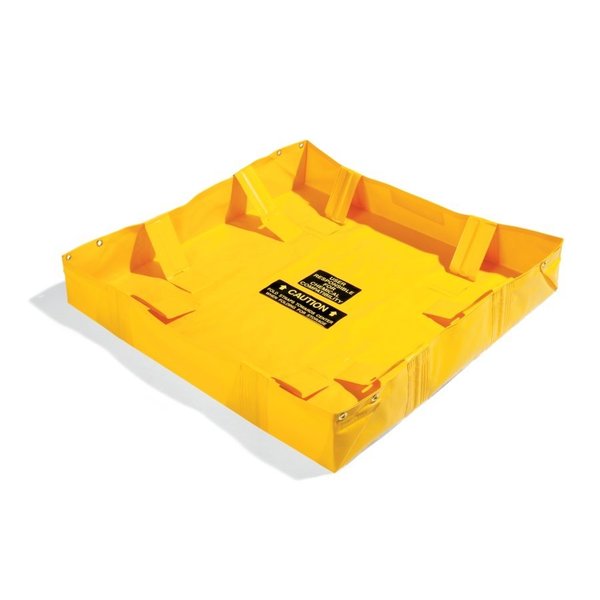 Pig PIG Collapse-A-Tainer Lite Spill Containment Berm Yellow 4' L x 4' W x 8" H PAK720-YW